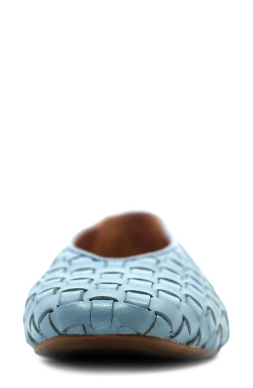 Shop Gentle Souls By Kenneth Cole Gentle Souls Willow Woven Flat In Ashley Blue Leather