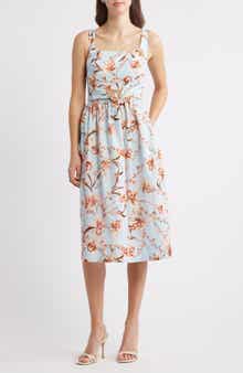 Eliza J Floral Fit & Flare Dress