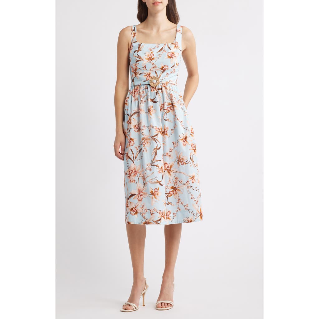 ELIZA J ELIZA J FLORAL FIT & FLARE DRESS