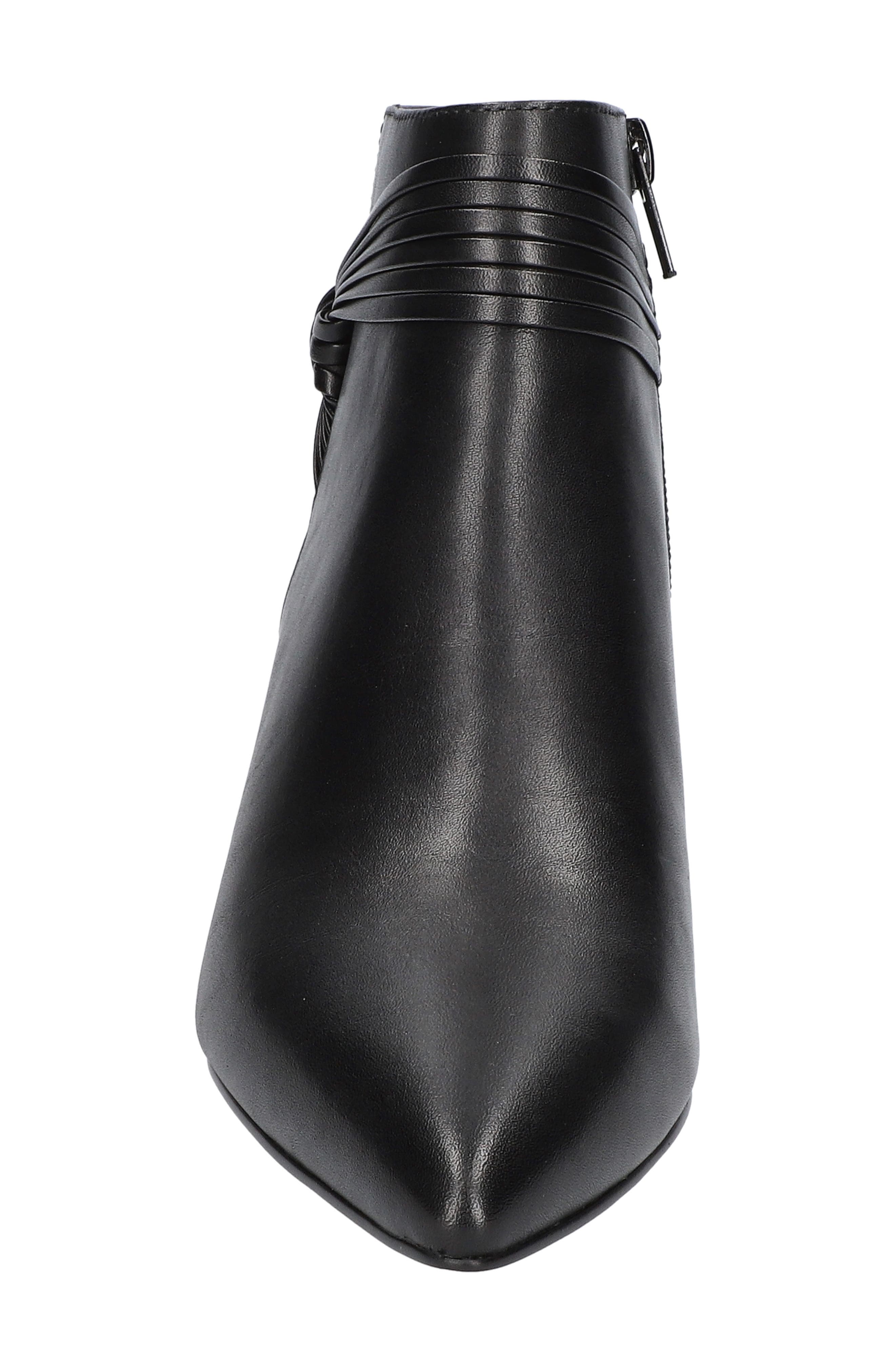 Bella Vita Jani Pointed Toe Bootie, Alternate, color, Black Leather