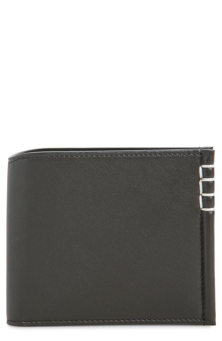 JW Anderson Loafer Leather Bifold Wallet, Main, color, Black