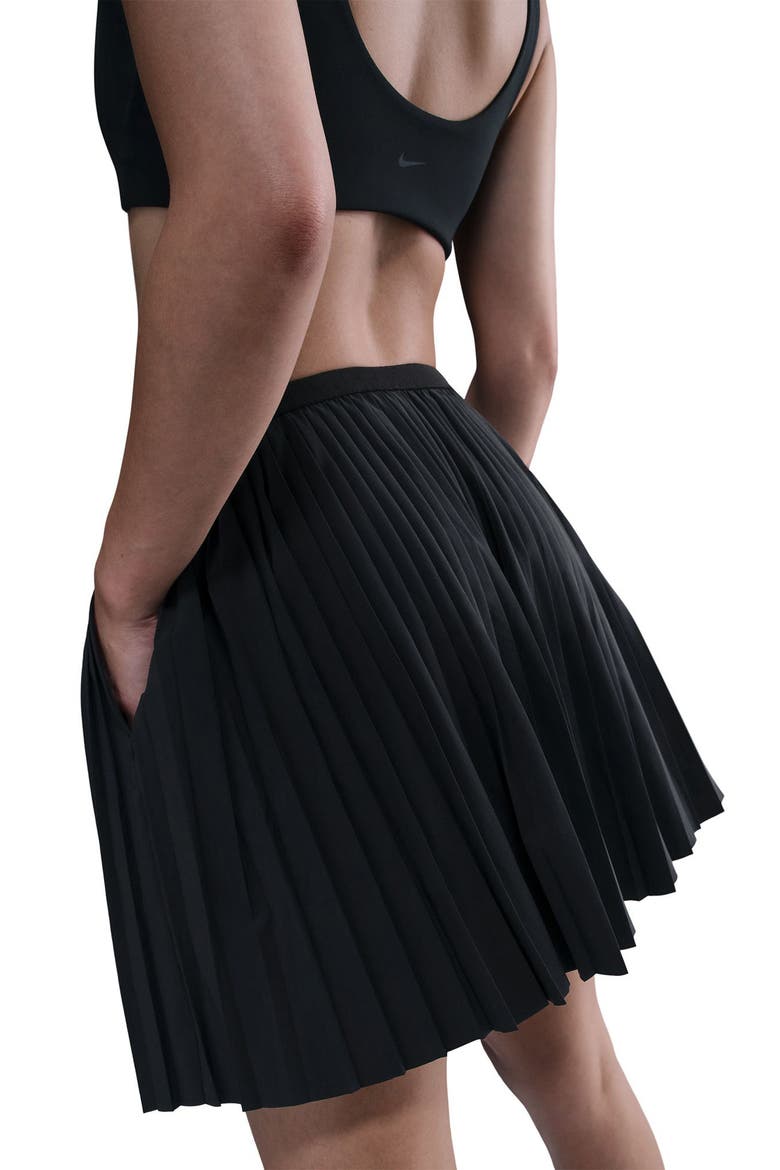 Sportswear Pleated Miniskirt, Alternate, color, 010 BLACK/SAIL
