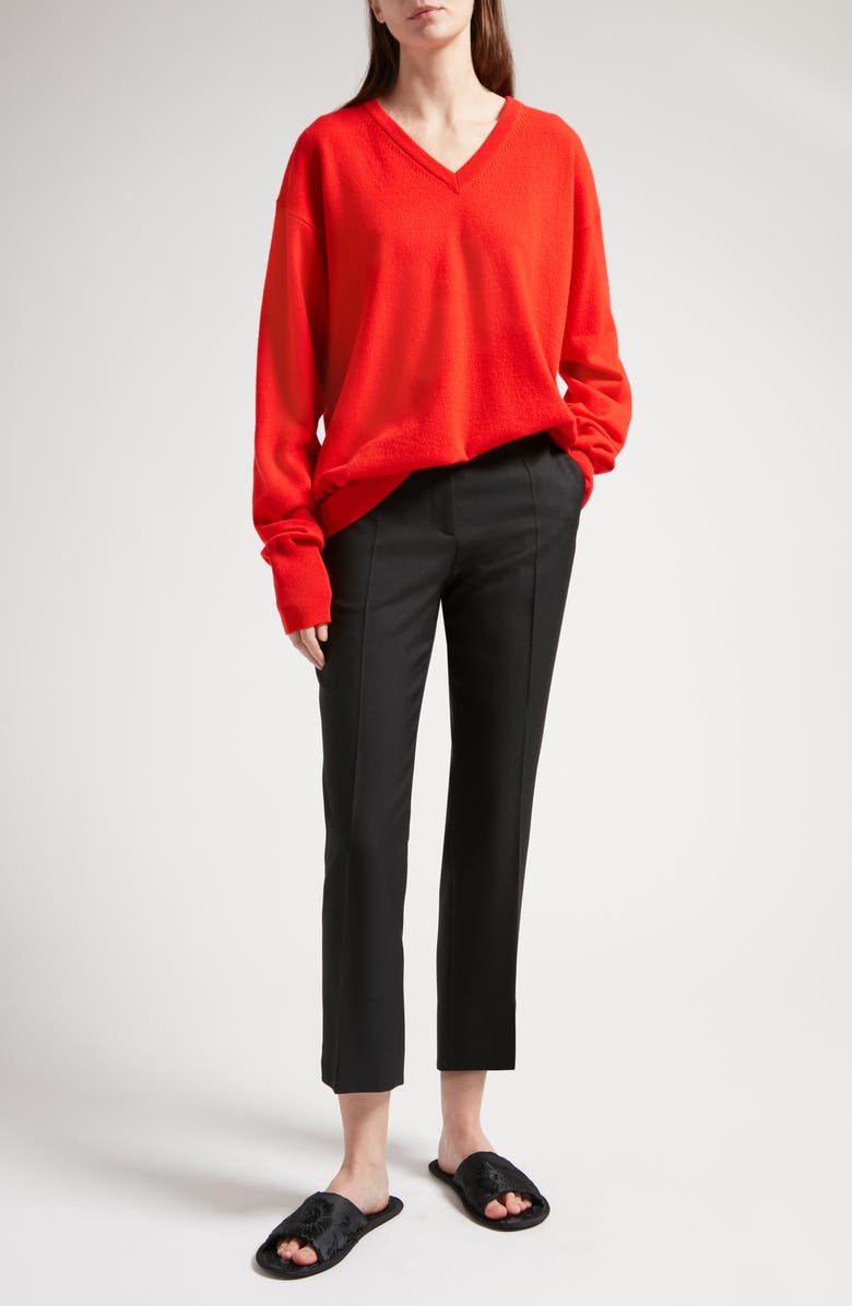 The Row Gracy V-Neck Cashmere Sweater, Alternate, color, 