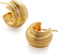Monica Vinader Heirloom Chunky Huggie Hoop Earrings