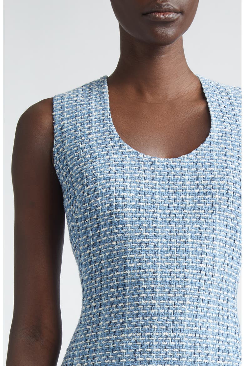Vilette Tweed Shift Dress, Alternate, color, DENIM BLUE/ MIDNIGHT