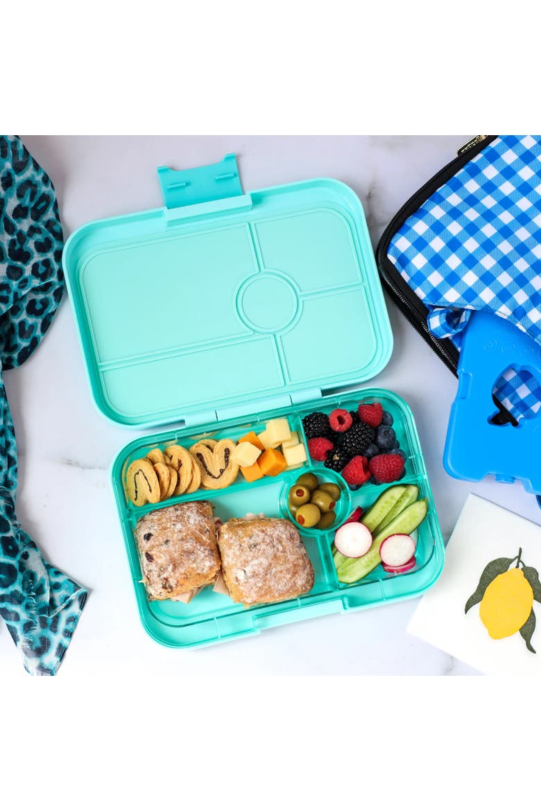Tapas Bento-Style Leakproof Lunch Box 5 Compartments, Alternate, color, Bali Aqua
