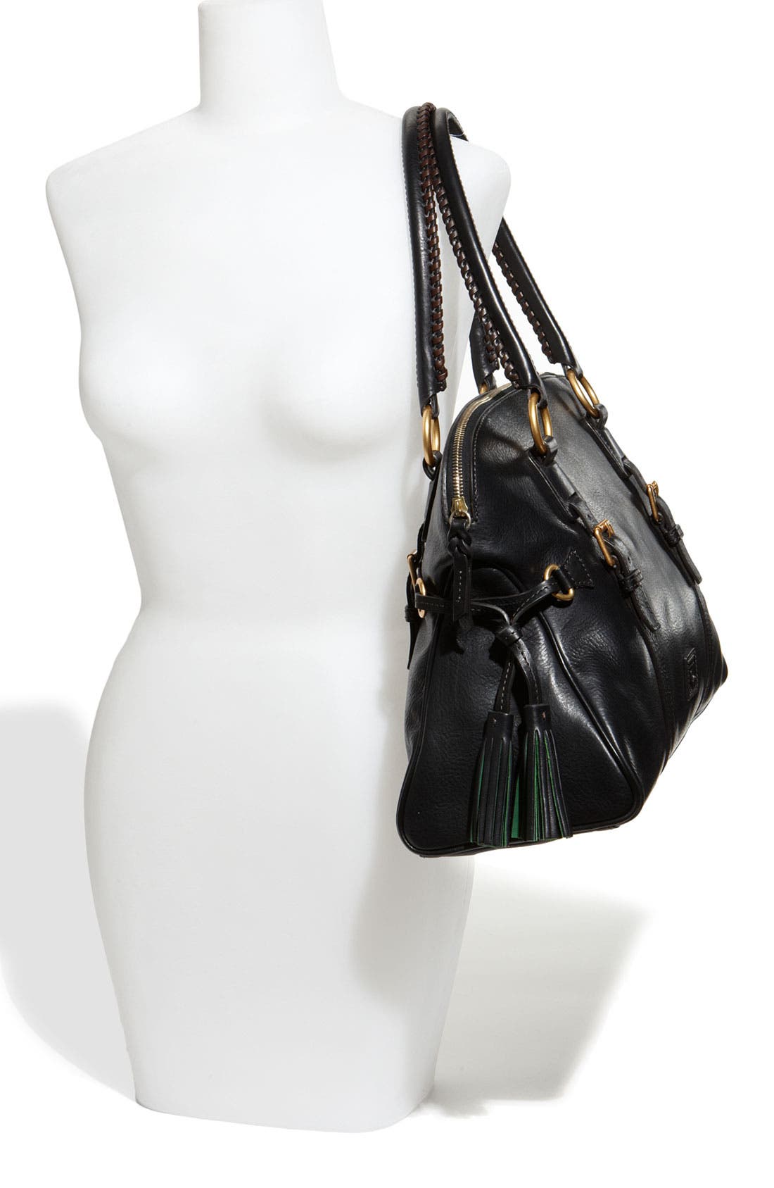 Dooney & Bourke 'Florentine Collection' Domed Leather Buckle Satchel, Alternate, color, 