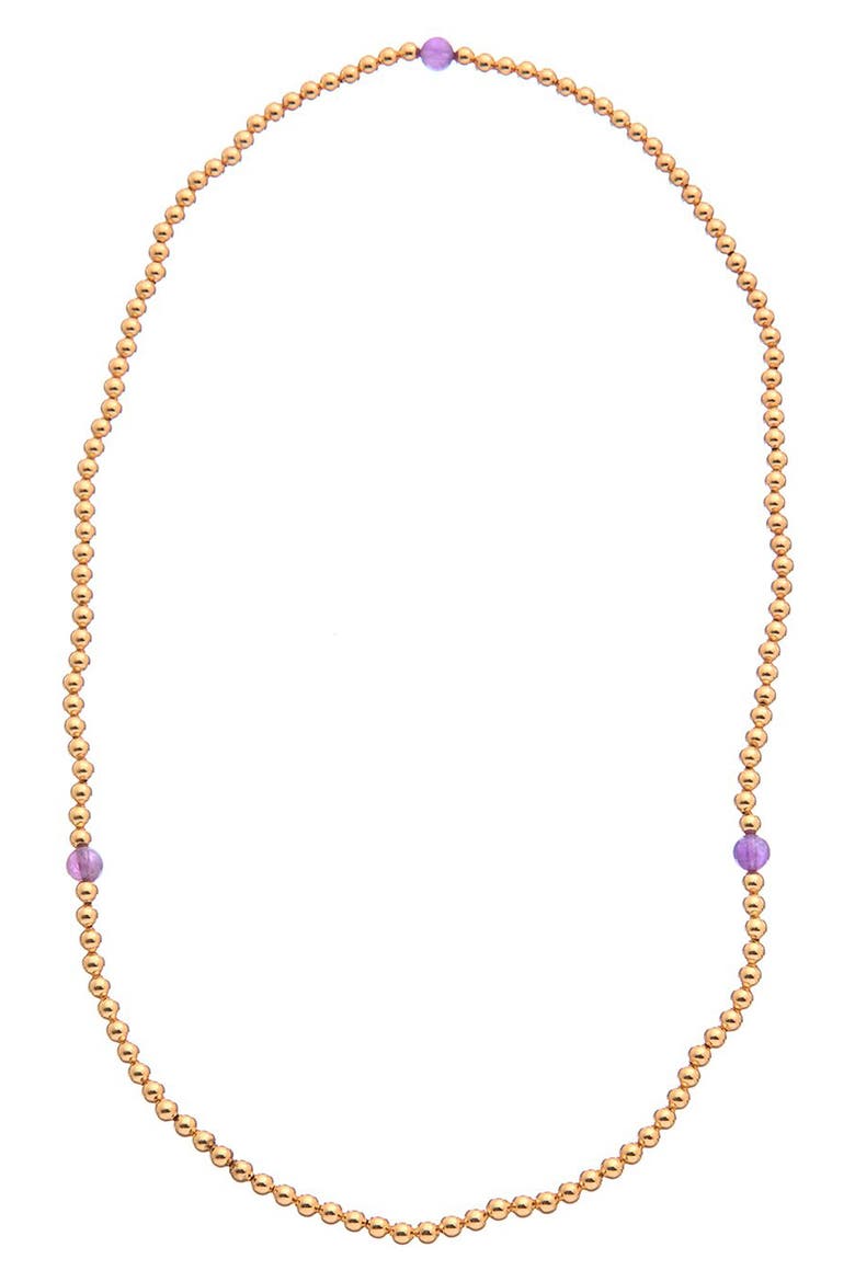 Bead Necklace, Main, color, YELLOW