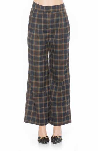 Alexia Admor Plaid Wide Leg Pants