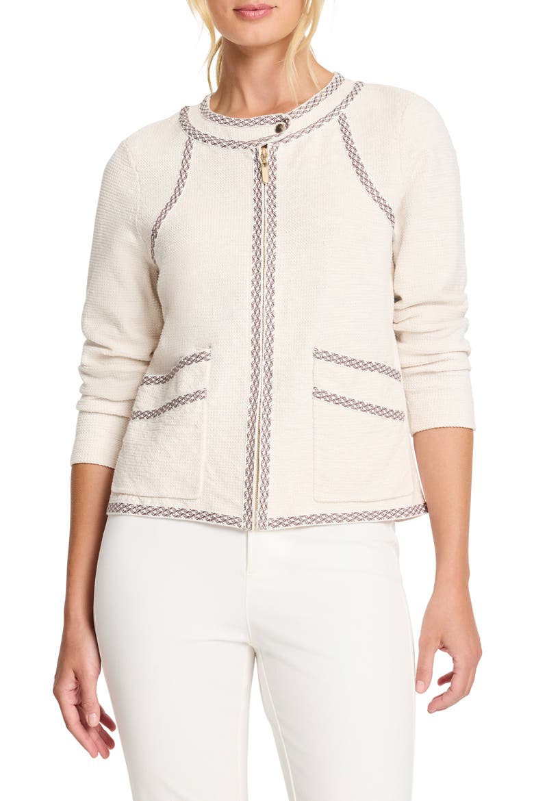 Lined Up Knit Jacket, Main, color, CLASSIC CREAM