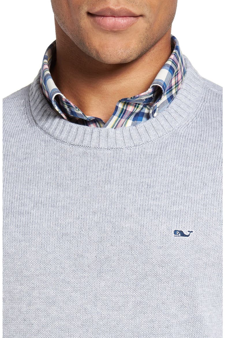 'Whale' Classic Fit Cotton Crewneck Sweater, Alternate, color, MINNOW GRAY