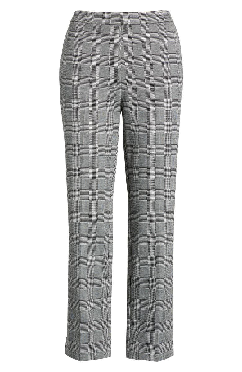 AK ANNE KLEIN High Waist Pull-On Straight Leg Pants, Alternate, color, Anne Black/ White Dove