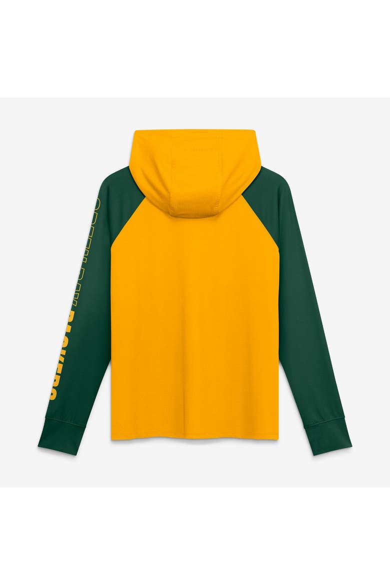 Women's Fanatics Yellow/Green Green Bay Packers Cornerback Blitz​ Raglan Full-Zip Hoodie, Alternate, color, Yellow