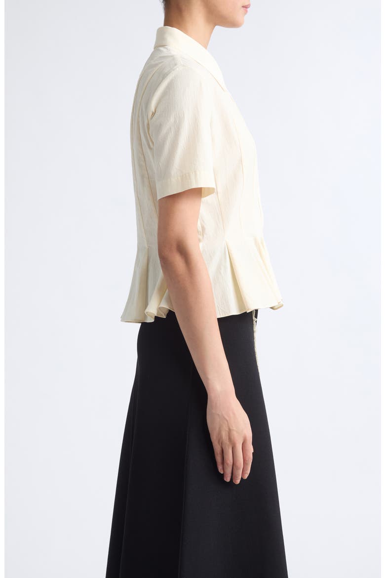 Lulu Cotton Button-Up Shirt, Alternate, color, CREAM