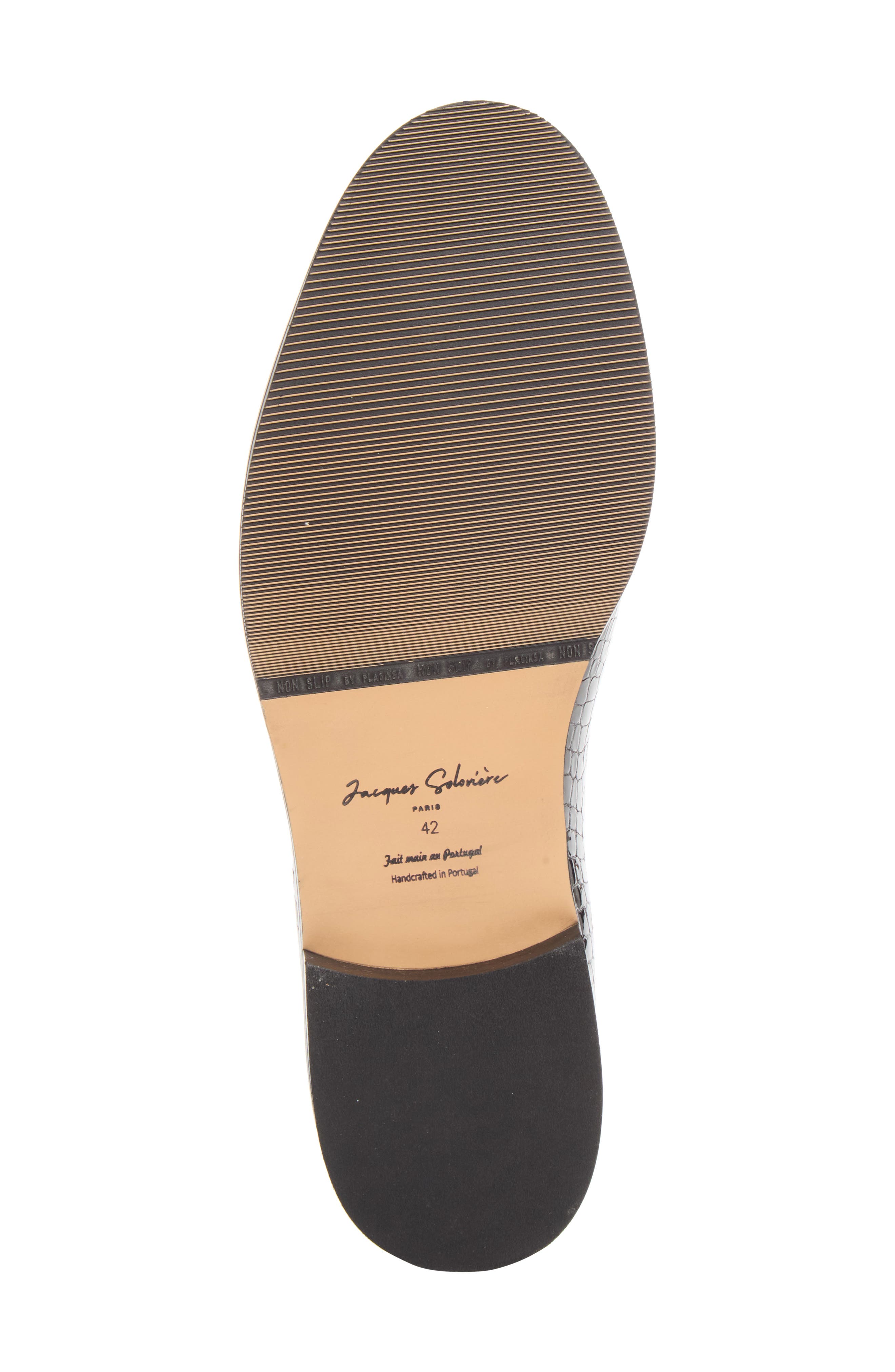Jacques New Croc Embossed Patent Leather Loafer, Alternate, color, PATENT CROC BLACK