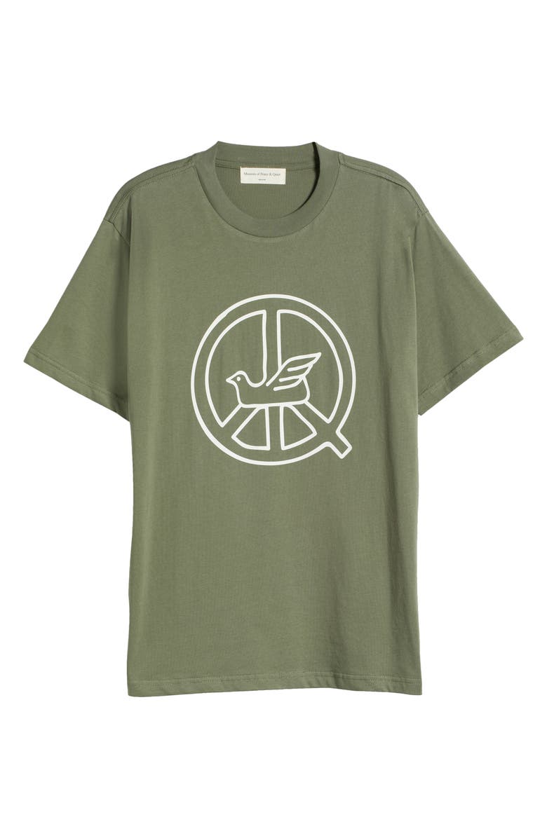Museum of Peace & Quiet Peaceful Dove Graphic T-Shirt, Alternate, color, Olive