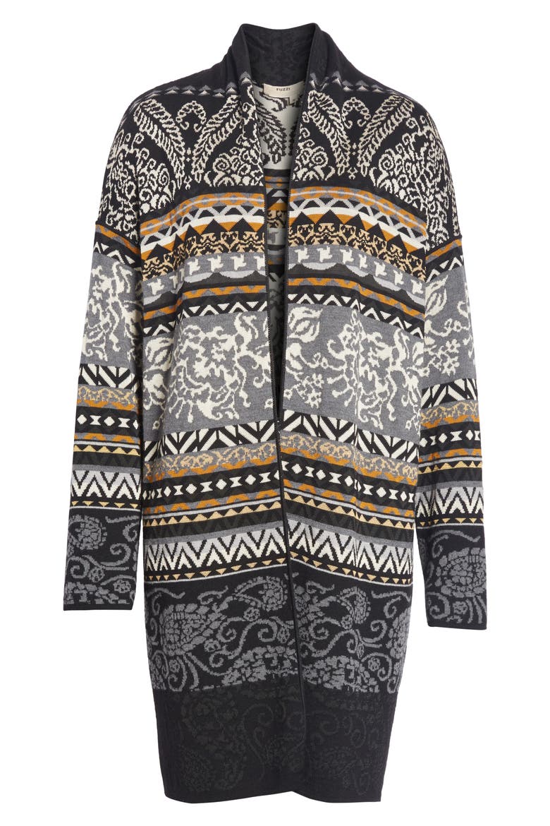 Fair Isle Cardigan, Alternate, color, FUMO