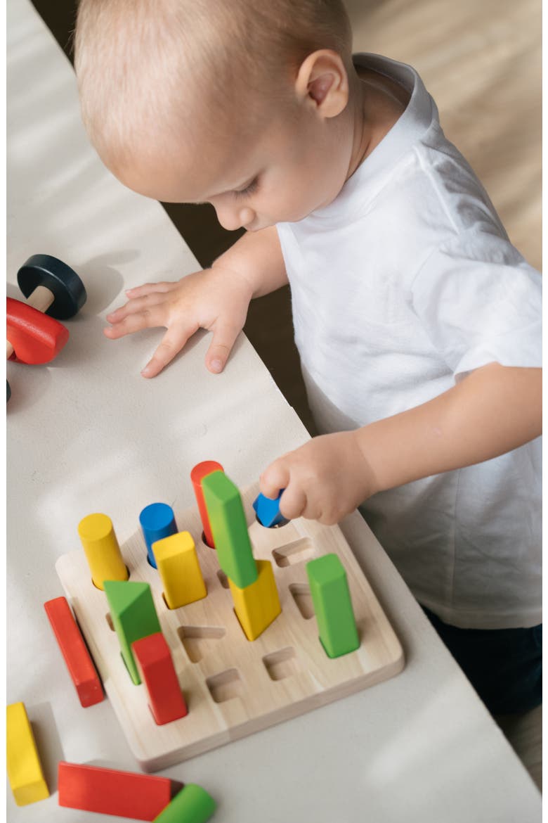 Geometric Peg Board, Alternate, color, ASSORTED