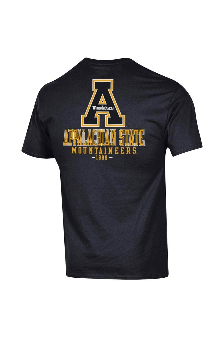 Men's Champion Black Appalachian State Mountaineers Stack 2-Hit T-Shirt, Alternate, color, Black