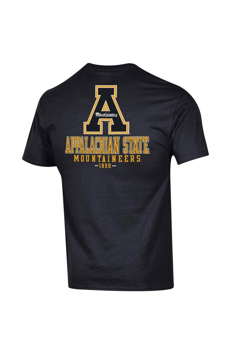 Champion Men's Champion Black Appalachian State Mountaineers Stack 2-Hit T-Shirt, Alternate, color,
