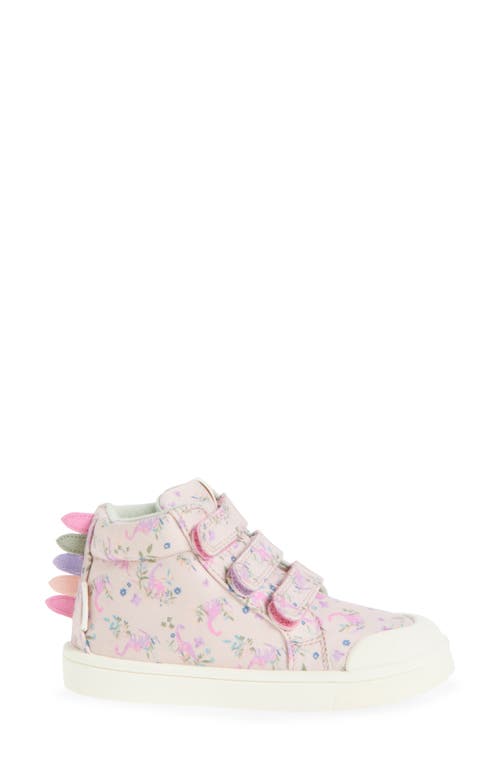 Next Kids' Floral Dino High Top Sneaker In Multi