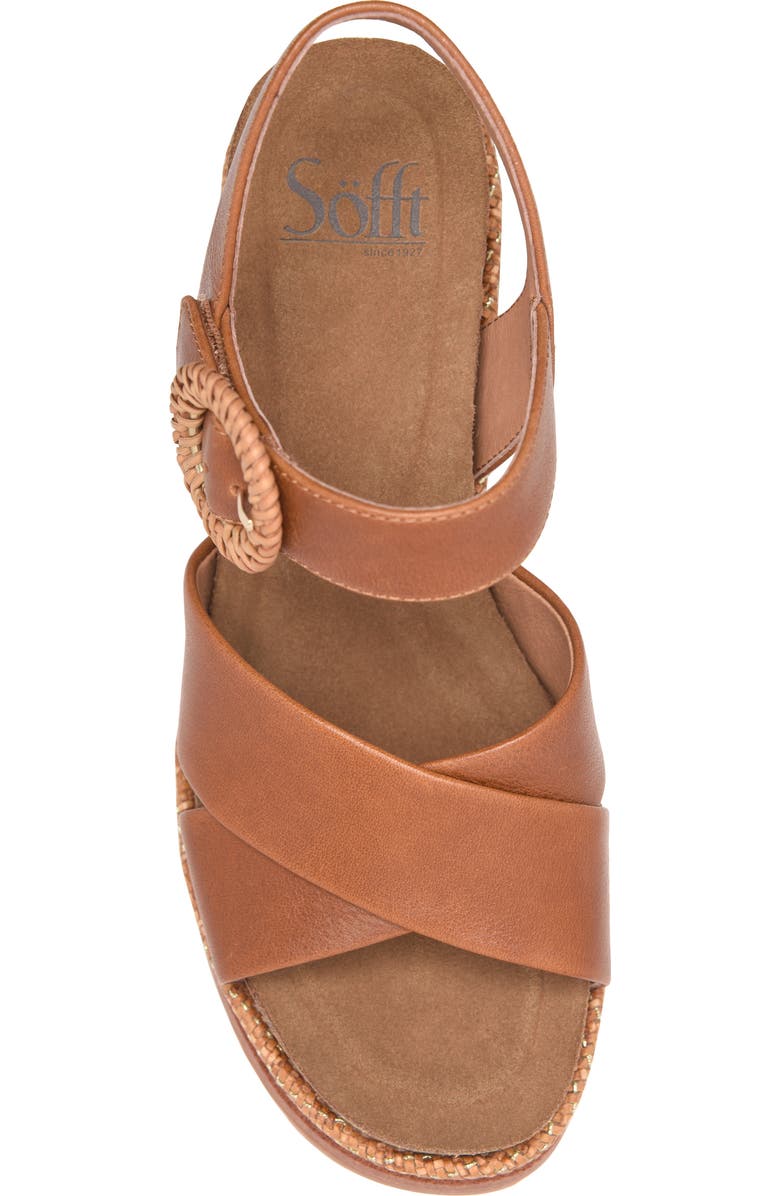 Söfft Dorathy Slingback Platform Wedge Sandal, Alternate, color, Luggage