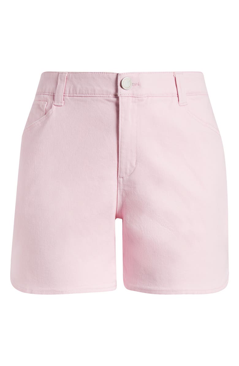 Wit & Wisdom Skyrise High Waist Dolphin Hem Denim Shorts, Alternate, color, Frosty Orchid