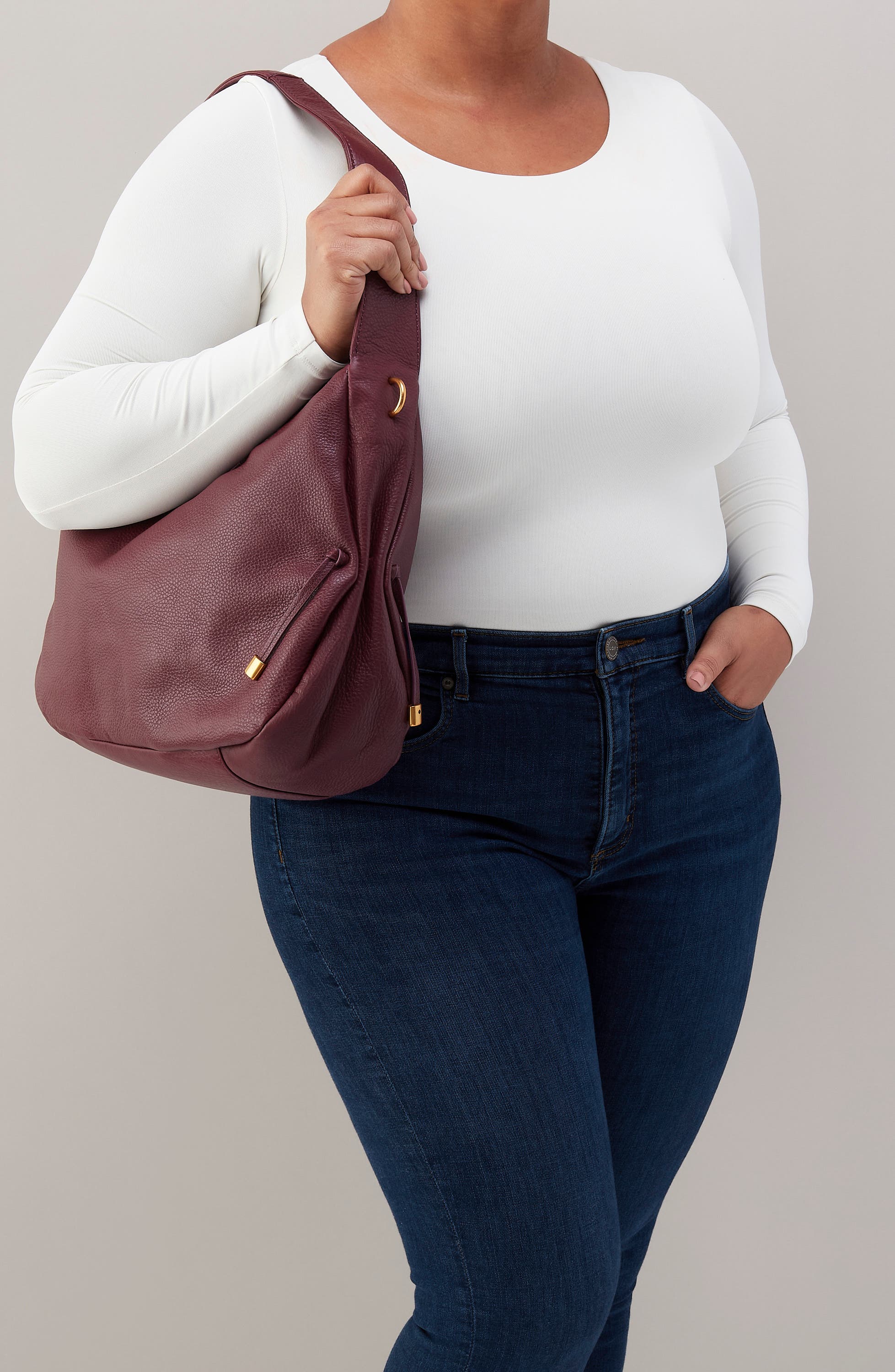 Kori Hobo Shoulder Bag, Alternate, color, MULBERRY GLAZE