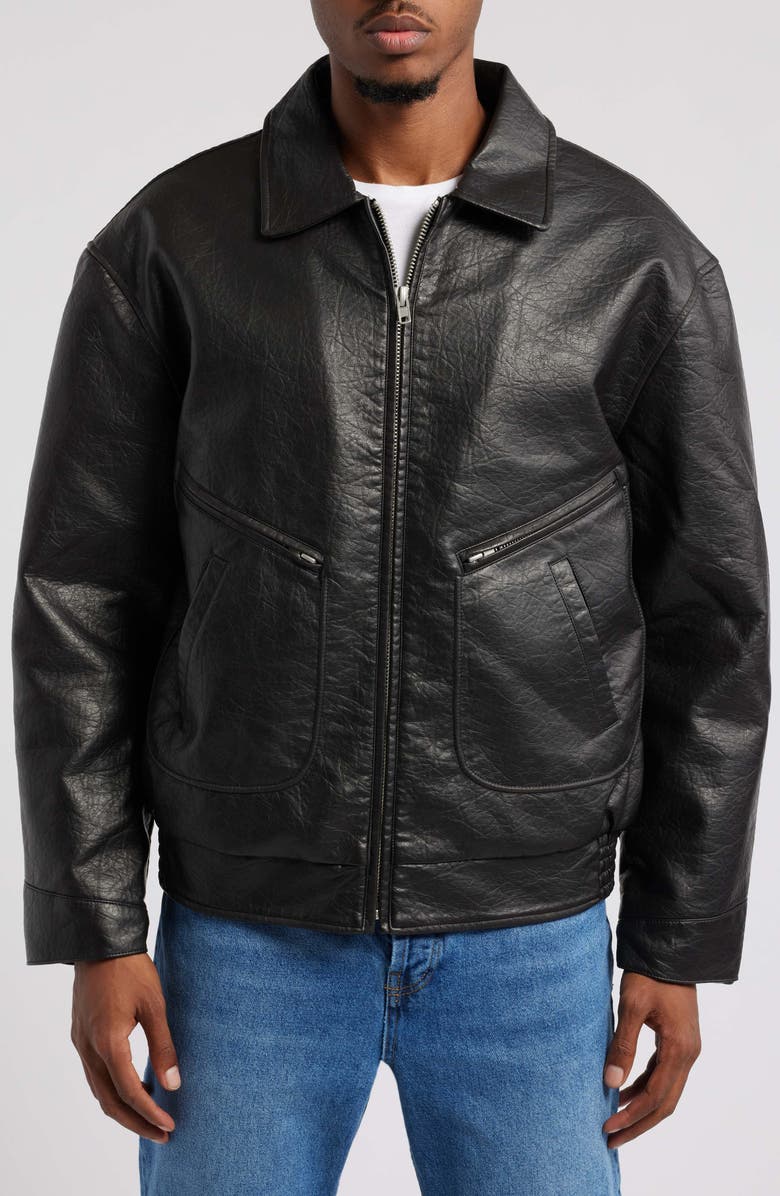 BDG Urban Outfitters Side Pocket Faux Leather Jacket, Alternate, color, 