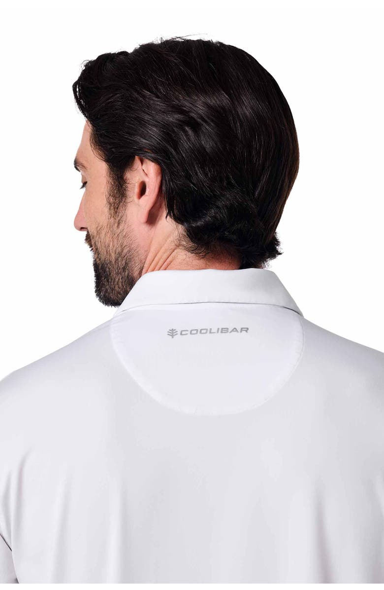 Coolibar Men's Victory Lap Short Sleeve Polo, UPF 50+ Sun Protection, Alternate, color, White