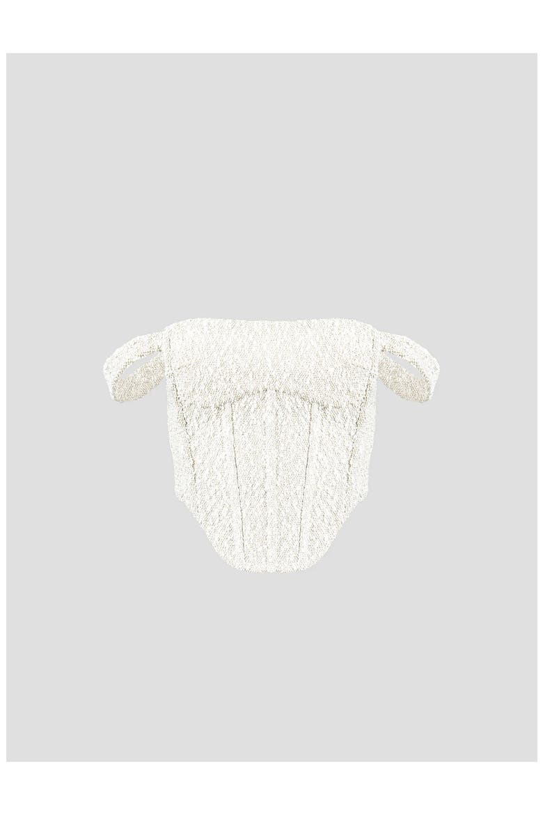 Bonnie Boucle Bardot Corset Top, Alternate, color, Off White