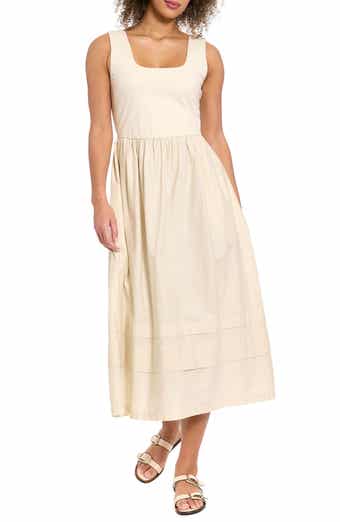 London Times Square Neck Twofer A-Line Dress