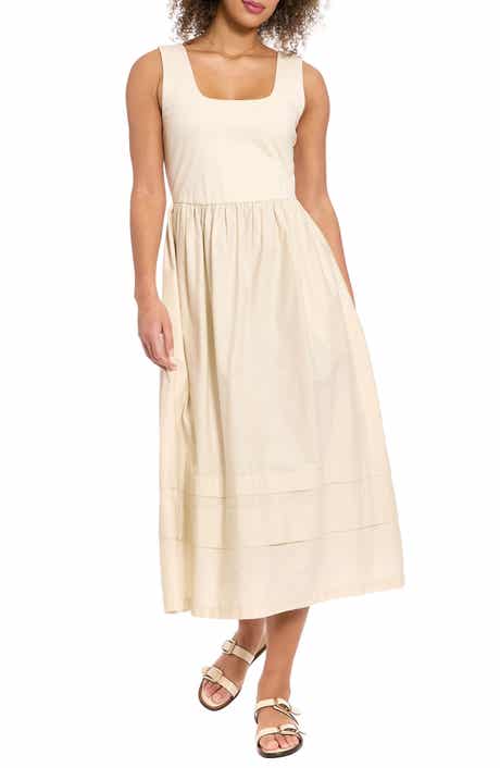 London Times Square Neck Twofer A-Line Dress