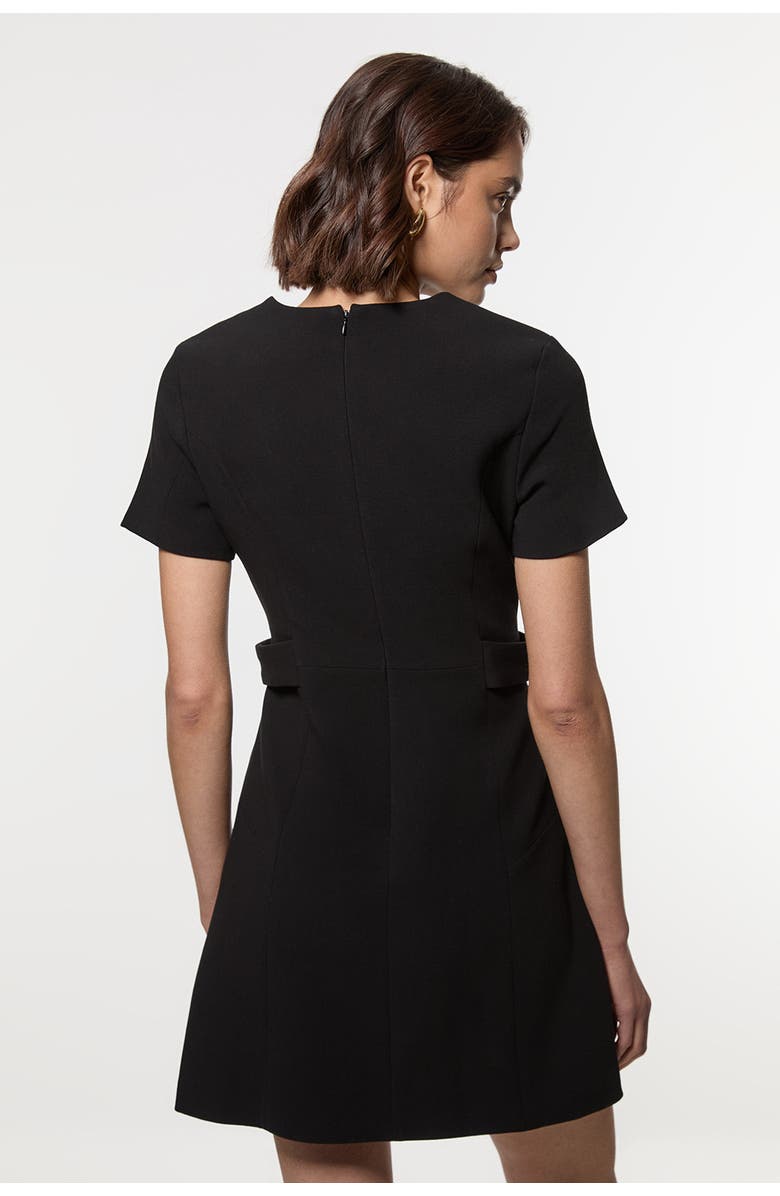 Karen Millen Detail Tailored Mini Dress, Alternate, color, Black