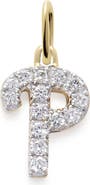Monica Vinader Lab Grown Diamond Initial Pendant Charm