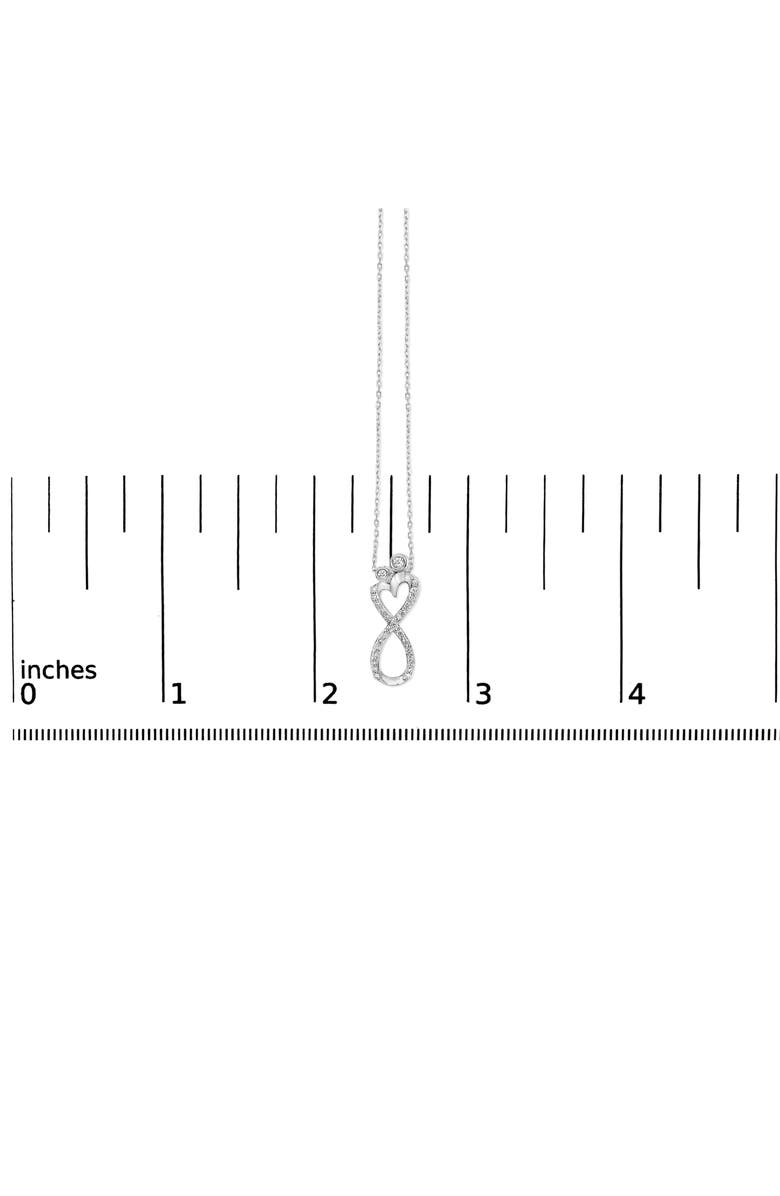 Haus of Brilliance Sterling Silver 1/4 Cttw Diamond Infinity Motif Pendant Necklace, Alternate, color, Silver