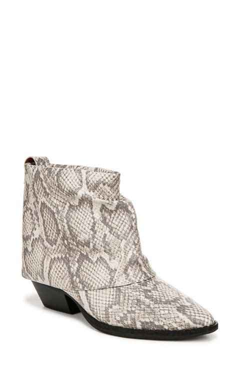 Malina Snake Embossed Western Bootie (Women)