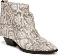 Zodiac Malina Snake Embossed Western Bootie