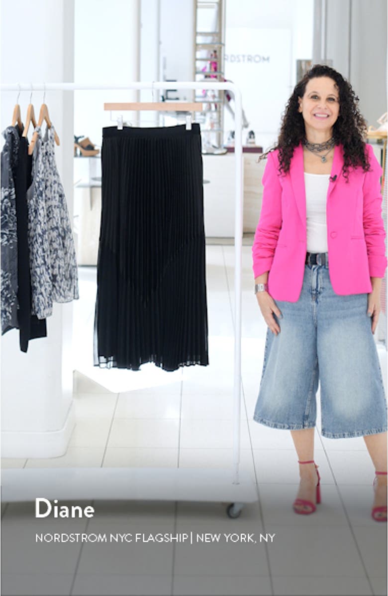 Pleated Mixed Media Skirt, sales video thumbnail