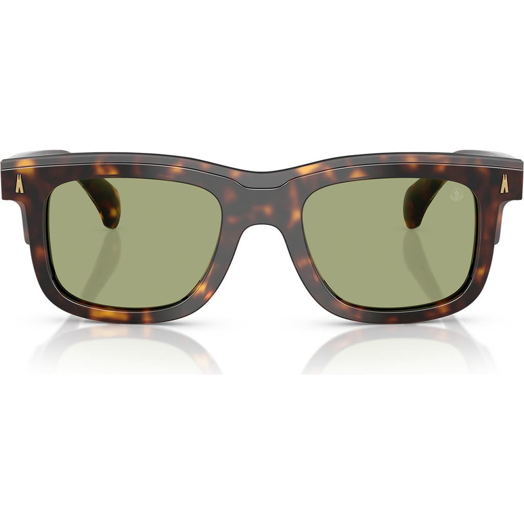 Moncler Claro 51mm Polarized Square Sunglasses In Tortoise