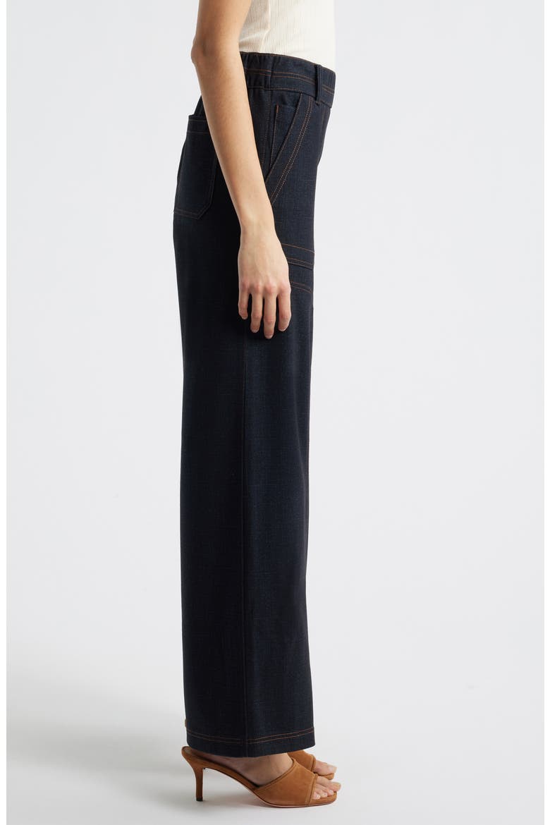 Glider Skyrise Pull-On Wide Leg Pants, Alternate, color, DARK INDIGO