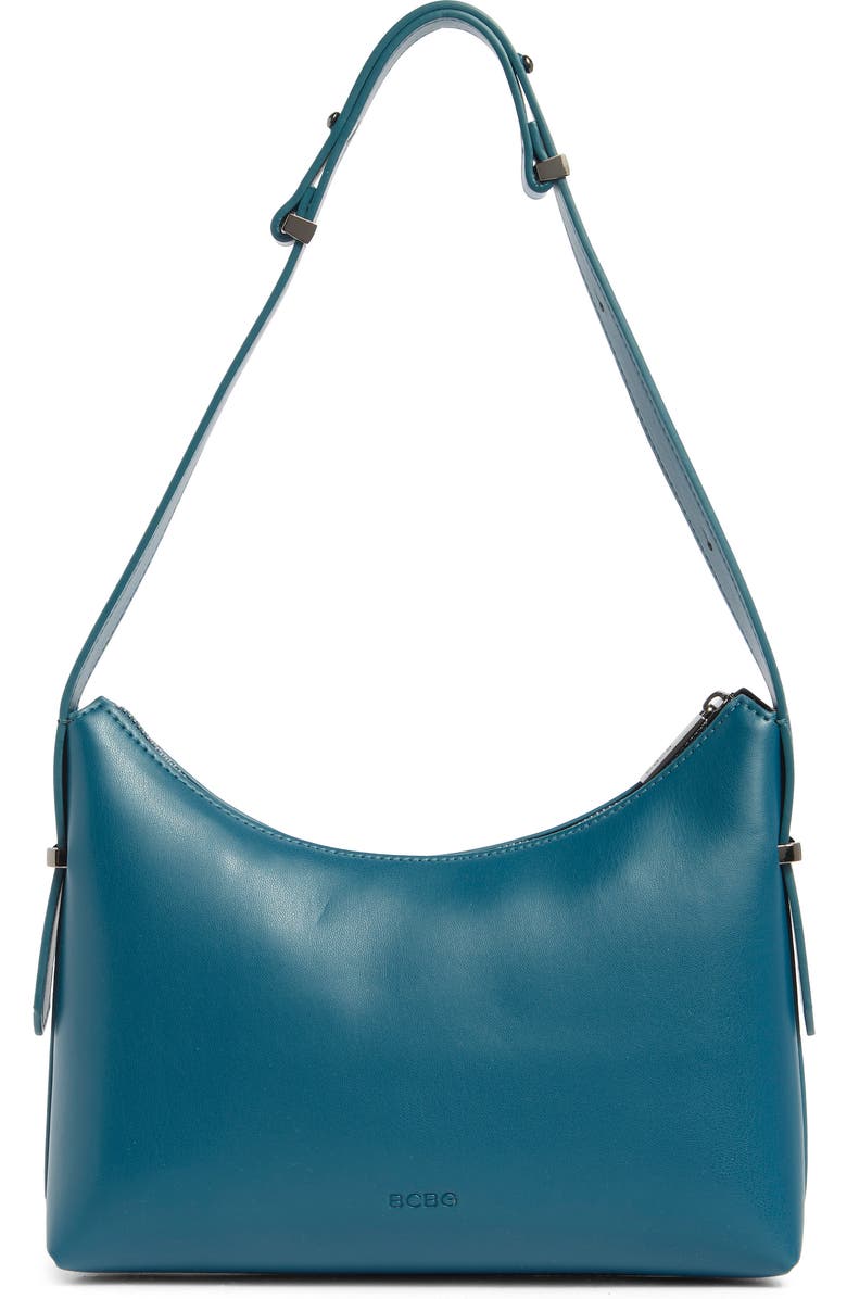 BCBG Metal Keeper Strap Shoulder Bag, Alternate, color, Teal Glass
