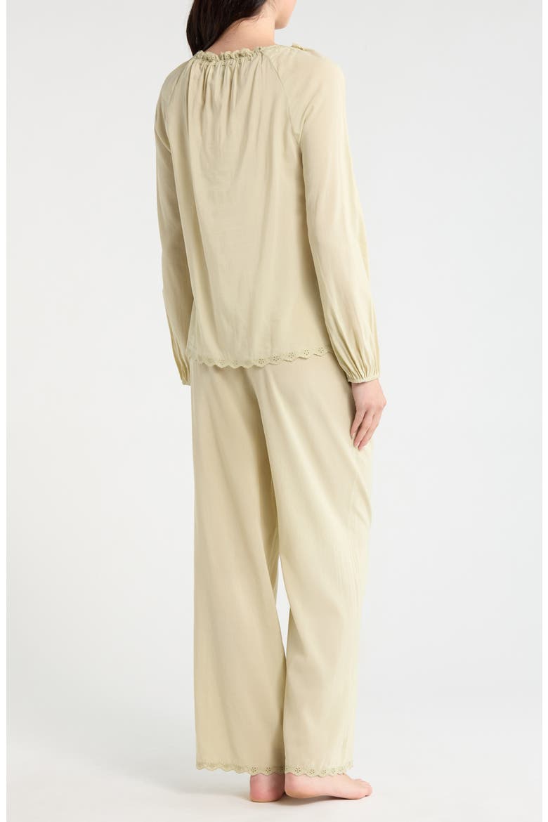 Paloma Relaxed Fit Organic Cotton Blend Pajamas, Alternate, color, DRIED HERBS