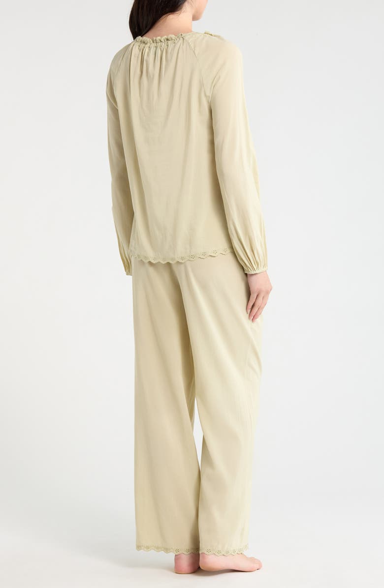 Reformation Paloma Relaxed Fit Organic Cotton Blend Pajamas, Alternate, color, Dried Herbs