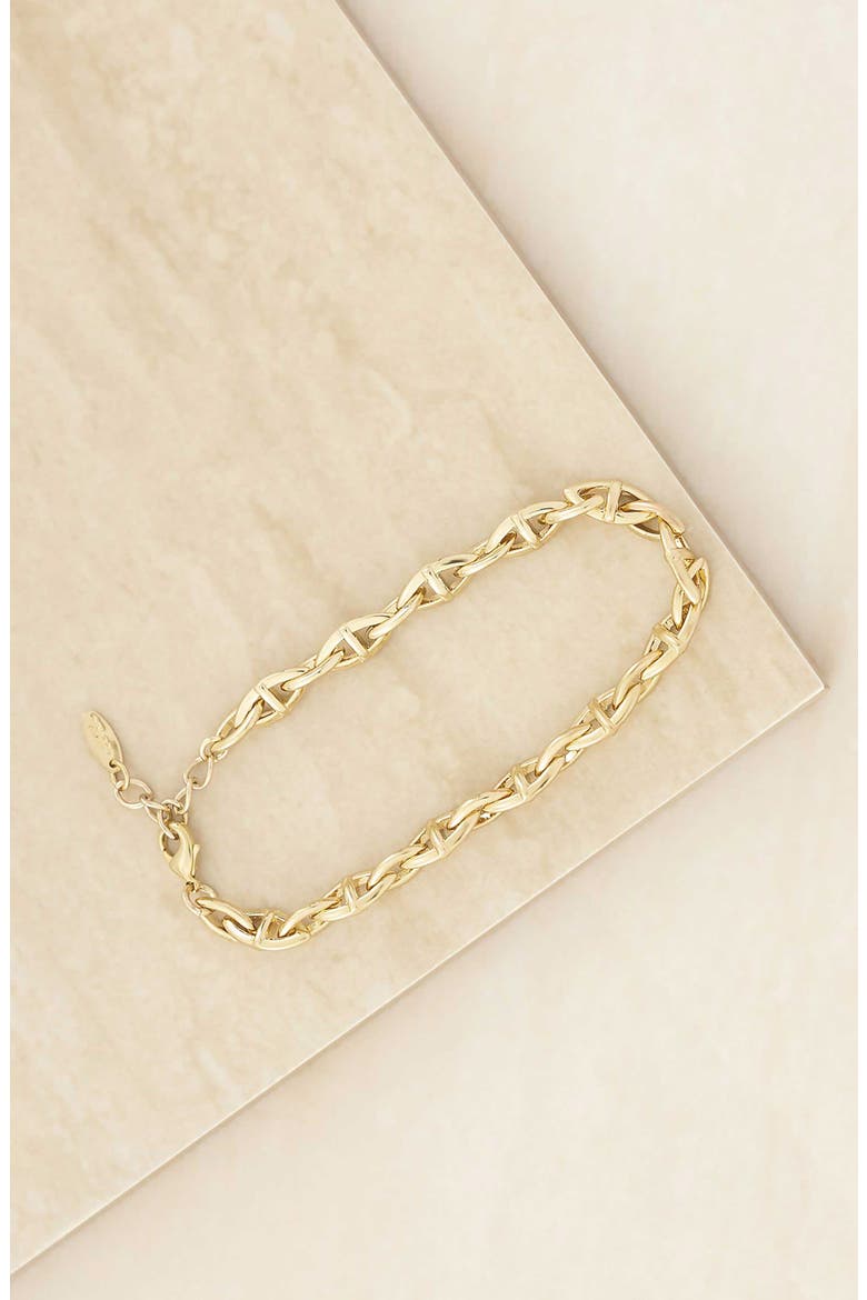 Chain Link Anklet, Alternate, color, GOLD