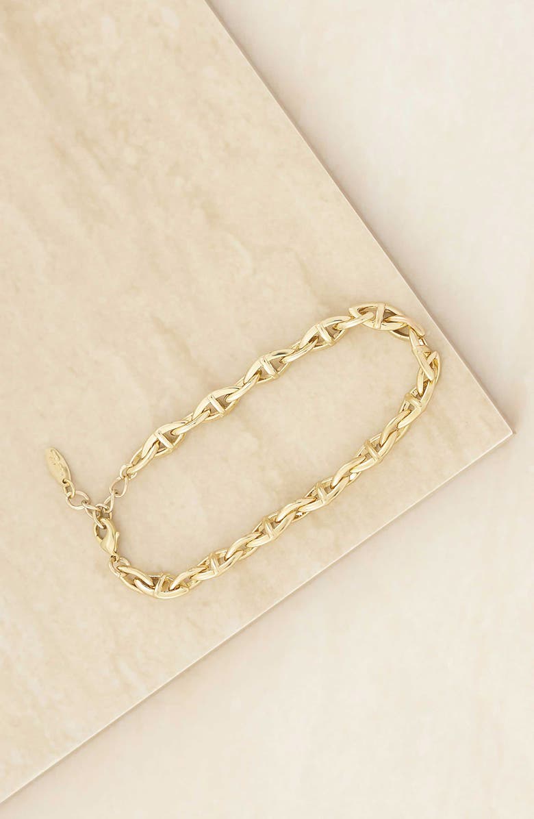 Ettika Chain Link Anklet, Alternate, color, Gold