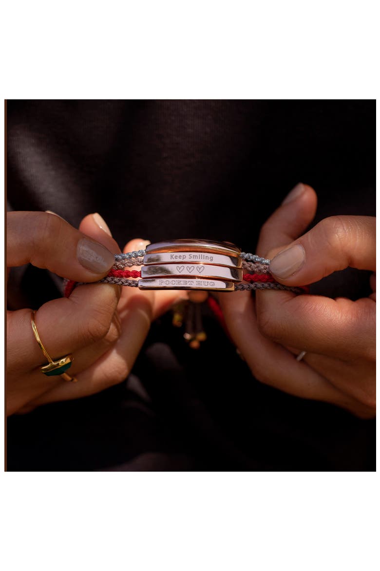 Engravable Linear Friendship Bracelet, Alternate, color, ROSE GOLD/ MINK
