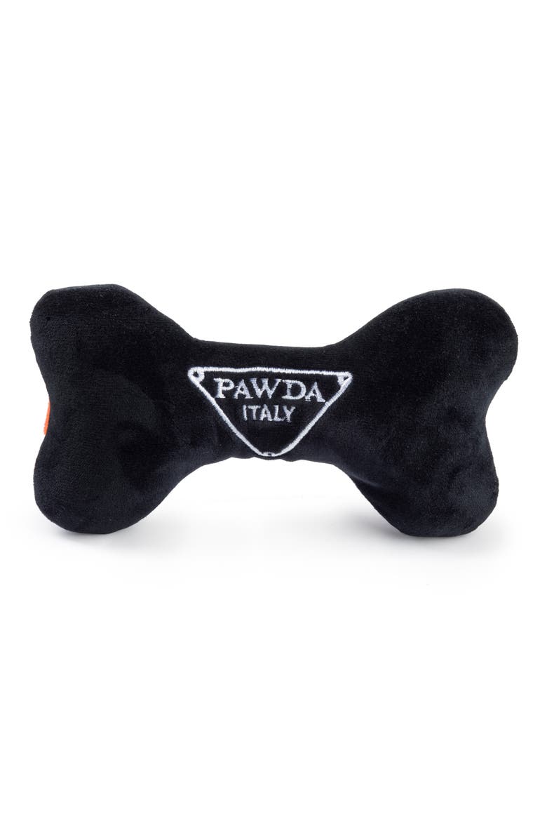 Pawda Bone Squeaker Toy, Alternate, color, BLACK ORANGE