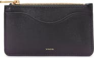 Vince Leather Zip-Top Card Case