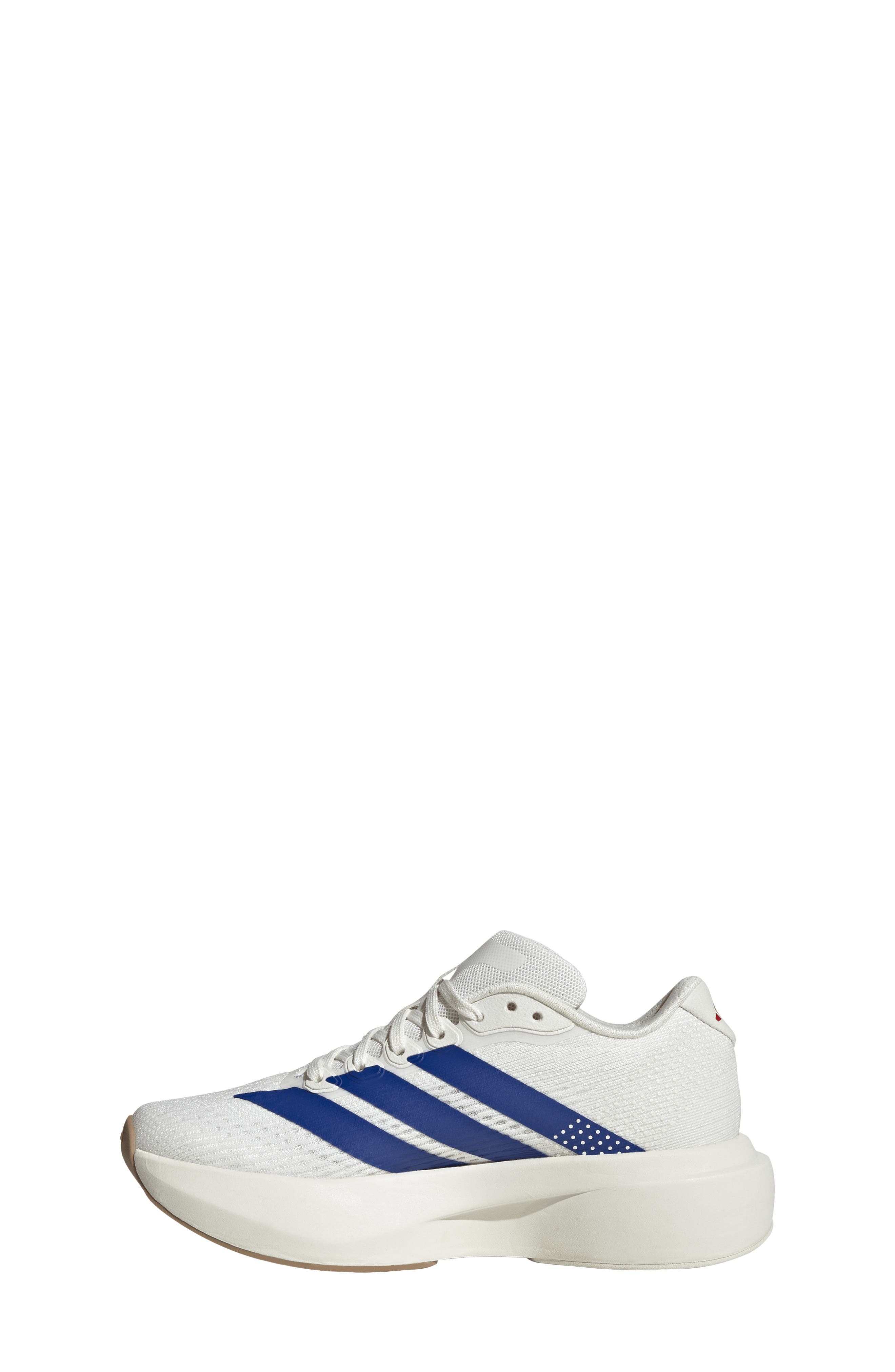 Kids' Adizero Pacer Running Shoe, Alternate, color, WHITE/ ROYAL BLUE/ RUBY